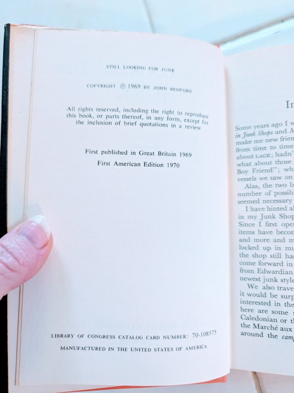 VTG 1970 Still Looking for Junk John Bedford HC/DJ First American Edition - Picture 6 of 9